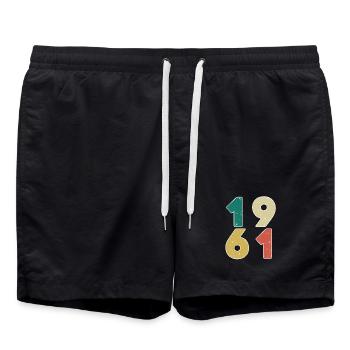 1961 - Born 1961 - Built in 1961 - Swim Trunks - black - Front - AI Model Male 185 light (185cm)