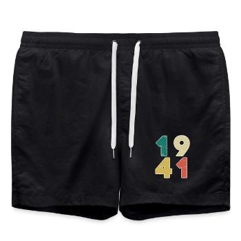 1941 - Born 1941 - Built in 1941 - Swim Trunks - black - Front - AI Model Male 185 light (185cm)