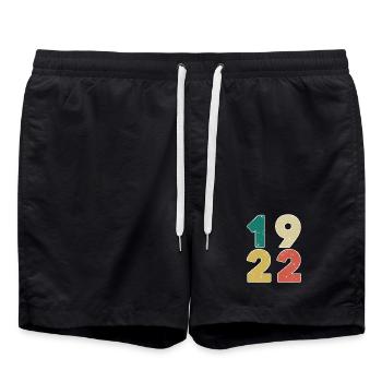 1922 - Year 1922 - Year 1922 - Swim Trunks - black - Front - AI Model Male 185 light (185cm)