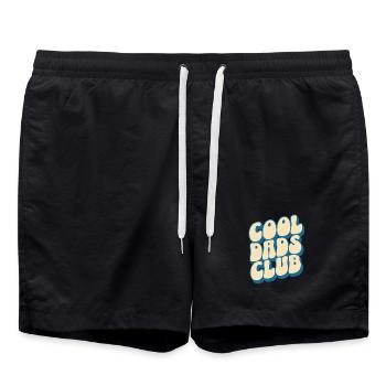 Cool Dads Club Papa Vater Vatertag - Badeshorts - Schwarz - Vorne - AI Model Male 185 light (185cm)