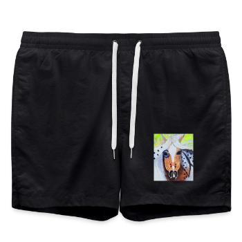 Free Spirit - Wildpferd - Badeshorts - Schwarz - Vorne - AI Model Male 185 light (185cm)
