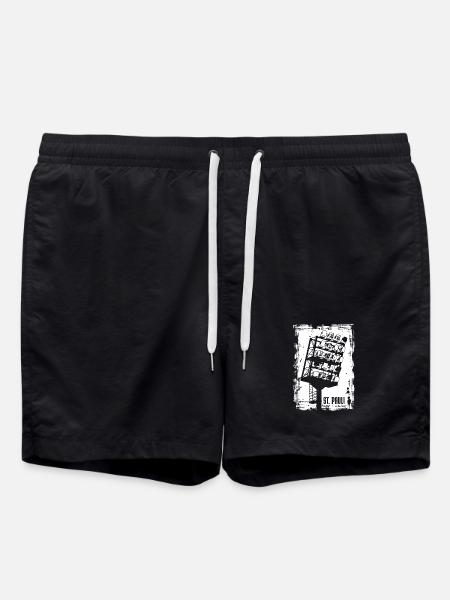 St Pauli Millerntor Stadionlichter - Badeshorts - Schwarz