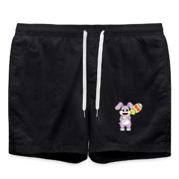 Bunny Easter Easter Egg - Swim Trunks - black - Front - AI Model Male 185 light (185cm)