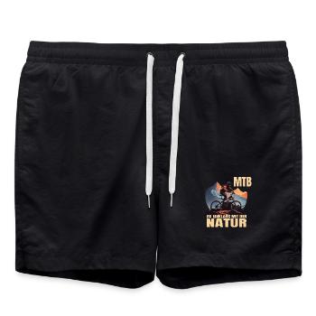 MTB - Im Einklang mit der Natur - Badeshorts - Schwarz - Vorne - AI Model Male 185 light (185cm)