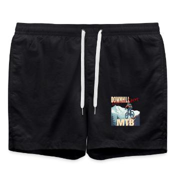 Downhill - Extrem Sport - Badeshorts - Schwarz - Vorne - AI Model Male 185 light (185cm)