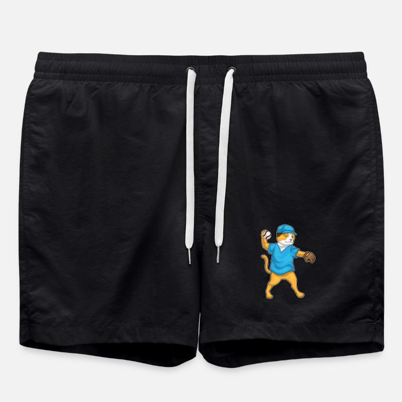 Baseball pour chats - Short de bain - noir