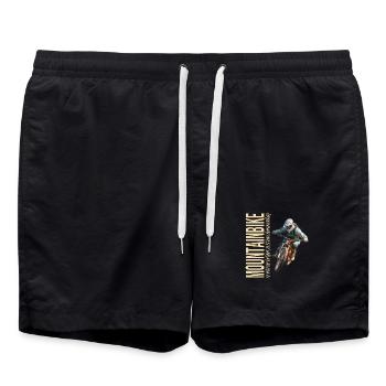 Mountainbike ist nicht nur ein Sport - Badeshorts - Schwarz - Vorne - AI Model Male 185 light (185cm)