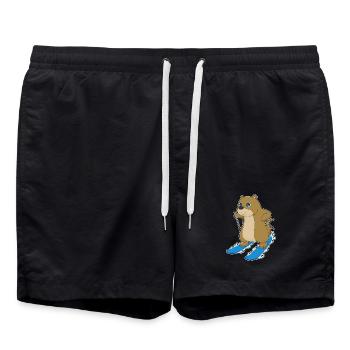 Otter Skifahrer Ski - Badeshorts - Schwarz - Vorne - AI Model Male 185 light (185cm)