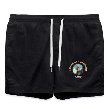 In der Höhe dem Alltag entfliehen - Badeshorts - Schwarz - Vorne - AI Model Male 185 light (185cm)
