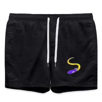 Rakete Motiv - Badeshorts - Schwarz - Vorne - AI Model Male 185 light (185cm)