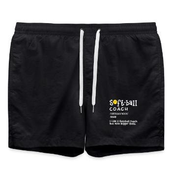 Softball Trainer - Badeshorts - Schwarz - Vorne - AI Model Male 185 light (185cm)