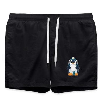Stéthoscope Penguin Doctor - Short de bain - noir - Devant - AI Model Male 185 light (185cm)