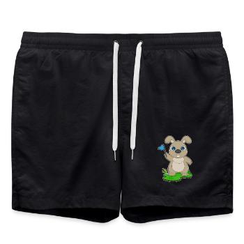 Drapeau du lapin - Short de bain - noir - Devant - AI Model Male 185 light (185cm)
