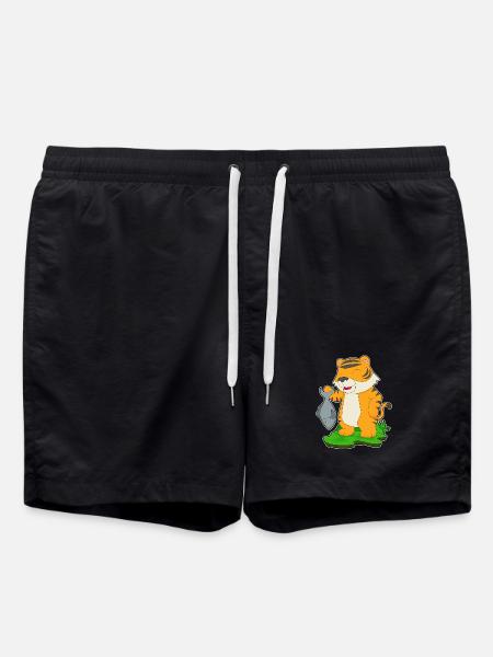 Tiger Angler Fish Fishing - Swim Trunks - black