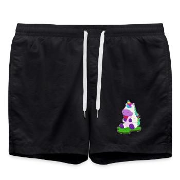 Unicorn Poker Poker Card Game - Swim Trunks - black - Front - AI Model Male 185 light (185cm)