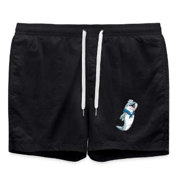 Dolphin Sailor Chapeau de marin - Short de bain - noir - Devant - AI Model Male 185 light (185cm)
