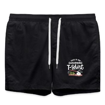 Gartenarbeit Gärtner - Badeshorts - Schwarz - Vorne - AI Model Male 185 light (185cm)