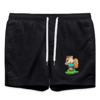 Écureuil Basketteur Basketteur Basketball - Short de bain - noir - Devant - AI Model Male 185 light (185cm)
