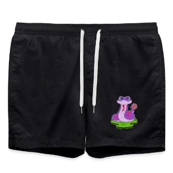 Beignet de serpent - Short de bain - noir - Devant - AI Model Male 185 light (185cm)