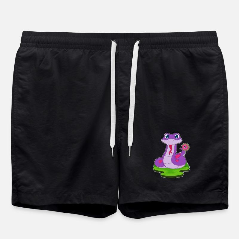 Snake Donut - Swim Trunks - black