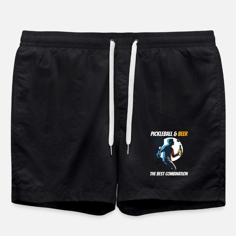Pickleball & Beer The Best Combination - Swim Trunks - black