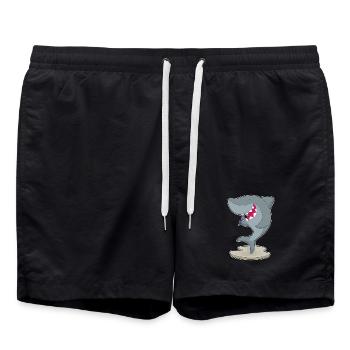 Hai Dart Dartpfeil - Badeshorts - Schwarz - Vorne - AI Model Male 185 light (185cm)