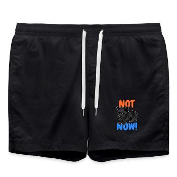 Drôle de chat - Short de bain - noir - Devant - AI Model Male 185 light (185cm)