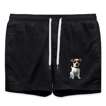 Jack Russell Terrier Amoureux des chiens Jack Russell’s - Short de bain - noir - Devant - AI Model Male 185 light (185cm)