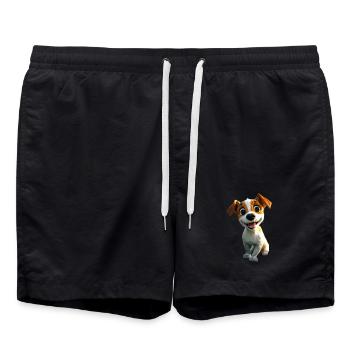 Jack Russell Terrier Amoureux des chiens Jack Russell’s - Short de bain - noir - Devant - AI Model Male 185 light (185cm)