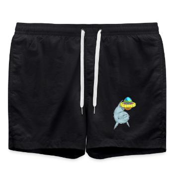 Baignade de Pâques avec dauphins - Short de bain - noir - Devant - AI Model Male 185 light (185cm)