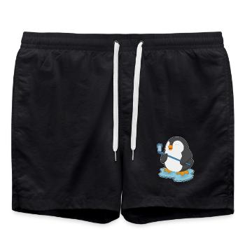 Penguin Ice Hockey Hockey Stick - Swim Trunks - black - Front - AI Model Male 185 light (185cm)