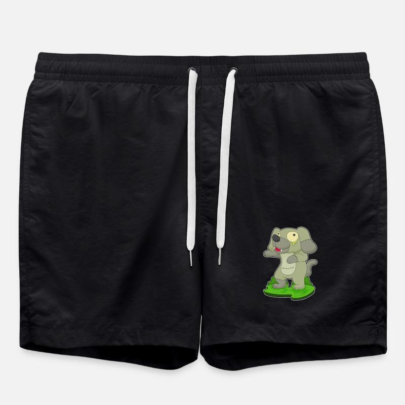 Hund Halloween Zombie - Badeshorts - Schwarz