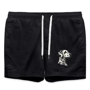 Dalmatian Dog Lover I Love Dalmatians - Swim Trunks - black - Front - AI Model Male 185 light (185cm)
