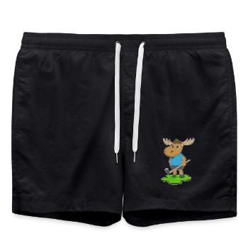 Moose Hockey sur gazon avec un bâton de hockey sur gazon - Short de bain - noir - Devant - AI Model Male 185 light (185cm)