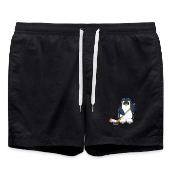 Penguin Ice Hockey Hockey Stick - Swim Trunks - black - Front - AI Model Male 185 light (185cm)