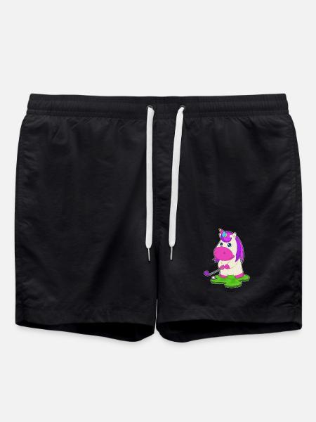 Einhorn Golf Golfschläger - Badeshorts - Schwarz