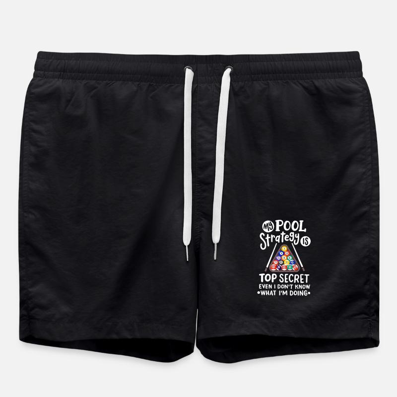 Billardspieler Billard - Badeshorts - Schwarz