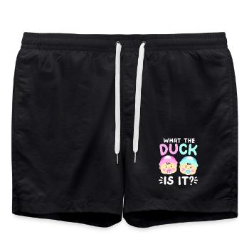 Gender Reveal Party - Badeshorts - Schwarz - Vorne - AI Model Male 185 light (185cm)