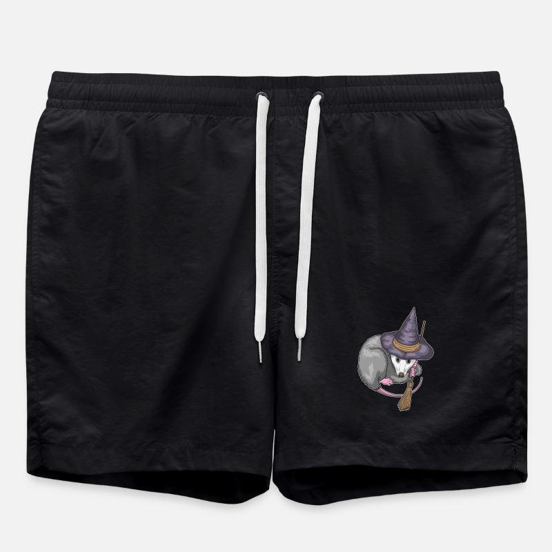 Possums Halloween Witch - Swim Trunks - black