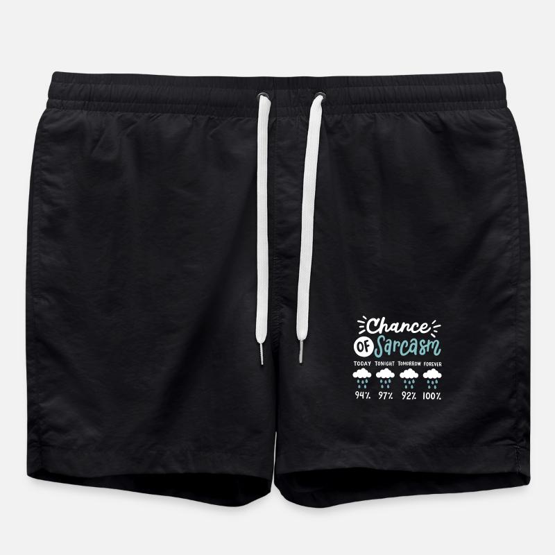 Sarkasmus sarkastischer Humor - Badeshorts - Schwarz