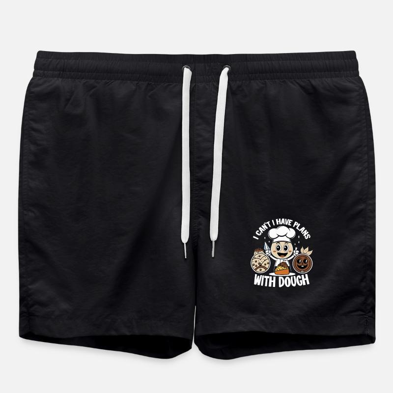 Kuchenchef Mit Teigfreude - Badeshorts - Schwarz