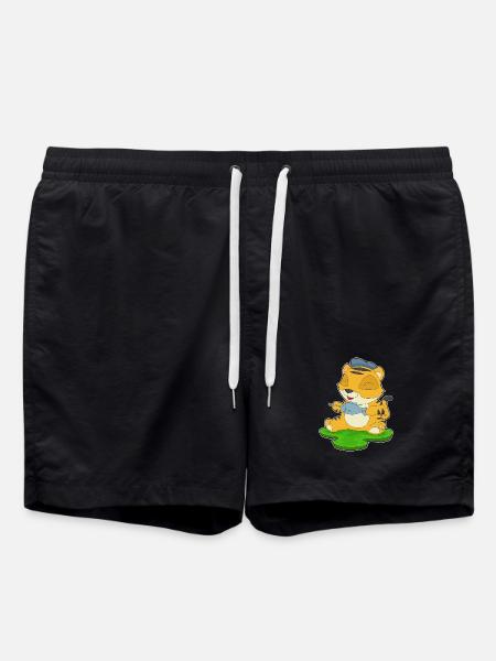 Poisson tigre - Short de bain - noir