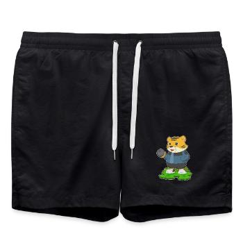 Tiger Bowling Bowling Ball - Swim Trunks - black - Front - AI Model Male 185 light (185cm)