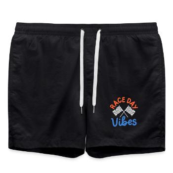 Drag Racing Rennwagen Rennfahrer - Badeshorts - Schwarz - Vorne - AI Model Male 185 light (185cm)