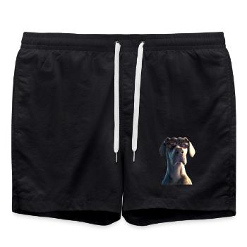 Great Dane Hatz Male Saupacker Great Dane - Swim Trunks - black - Front - AI Model Male 185 light (185cm)