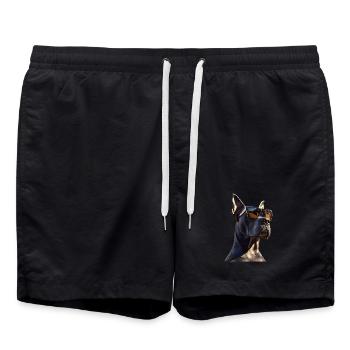 Great Dane Hatz Male Saupacker Great Dane - Swim Trunks - black - Front - AI Model Male 185 light (185cm)