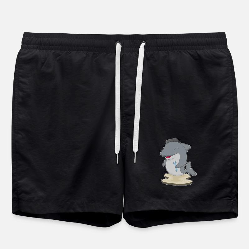 Clé artisanale dauphin - Short de bain - noir