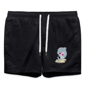 Dolphin lollipop - Swim Trunks - black - Front - AI Model Male 185 light (185cm)