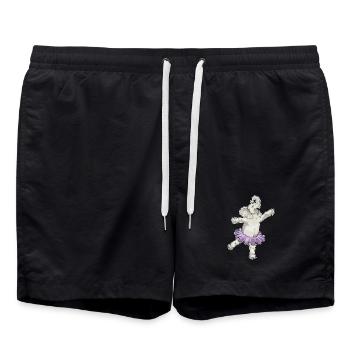 Elephant Ballerina Ballet Dance - Swim Trunks - black - Front - AI Model Male 185 light (185cm)