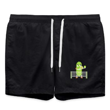 Pickleball Pickleballspieler - Badeshorts - Schwarz - Vorne - AI Model Male 185 light (185cm)
